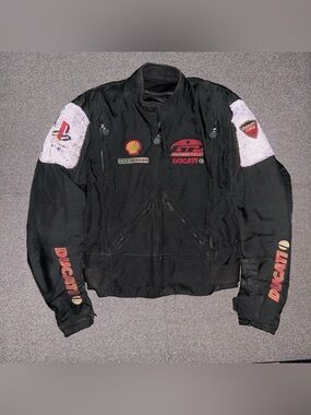 Rare 90s Ducati Dainese PlayStation Racing Motorcycle Jacket